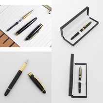 마트498 폴테일 만년필 케이스 선물세트 (0.7MM) (골드) 예쁜볼펜 명품팬 선물용펜 저렴한만년필 필기감좋은만년필 고급볼펜선물