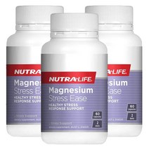 뉴트라라이프(Nutra-Life) 뉴트라라이프 마그네슘 스트레스 이즈 60 캡슐 X 3개, 180캡슐, 1세트, 60정
