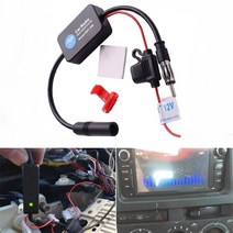 12v am fm signal amp 증폭기 부스터 car antenna radio with noise filters ring for Marine car boat truck rv