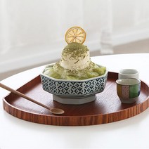 빙수그릇 팥빙수 그릇 샐러드볼 디저트 볼 아이스크림 일본 식기, 03.빨간꽃빙수볼(vip-327)