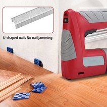 충전식 전동 에어 타카 네일건 타정기 Electric Nail Gun Cordless Furniture Staple Gun Rechargeable Lit, 한개옵션0