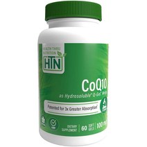USA직구 Health Thru Nutrition High Value Coq10 100mg Hydrosoluble (As Q-Gel Mega) 60Soft gel 1팩, 수량, 상세참조