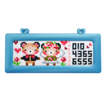 블링블링 보석십자수 주차번호판 DIY 세트 비즈 큐빅 캐릭터 소형, 곰돌이웨딩-하트번호판주차(하늘)