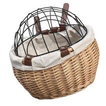 강아지자전거 강아지자전거캐리어 고양이이동가방 고리 버들 자전거 바구니 전문 애완 동물 캐리어 방수 내마모성 앞 벨트 타입 안전 소형견, [02] Hony Color