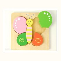 호기심자극 나비 원목퍼즐 두돌아기퍼즐 아기원목퍼즐 아기나무퍼즐 원목장난감 IQ퍼즐