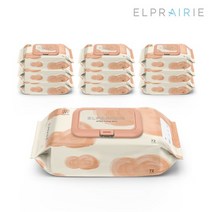 [엘프레리] 아기물티슈 프리미엄 레이온 100% 엠보싱 캡형 세트 (70매 10팩) 평량, 70매, 1세트