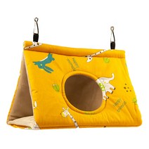 유이미 사계절용 앵무새둥지 재미있는원도형 삼각 침대, 중1개, 원도형 옐로우