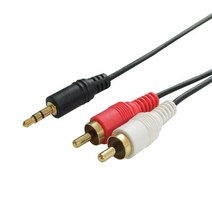 AUX 3.5 3극 RCA2선 스피커 앰프 연결 케이블 10m