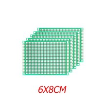슬라이딩 보드 5개/몫 PCB 보드 키트 2x8 3x7 5x7 6x8cm 양면 프로토 범용 회로 diy 타입 전자, 04 Green-6x8cm-5pcs