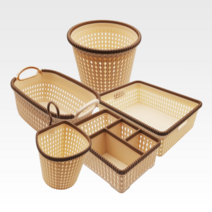 어솜 라탄 패턴 바스켓 다용도 수납 정리함 바구니, 5.라탄패턴 빨래바구니