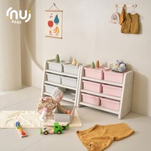 이누이베베 꿈꾸는 3단 정리함 장난감 바구니, 화이트 바구니, 1개