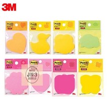 슈퍼스티키_포스트잇_다이컷_노트_모양_3M_강한점착용 1D3B, 7. 하트