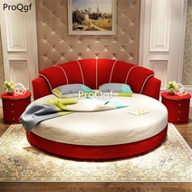 스마트침대 Prodgf인 스트라이프 라운드 웨딩 침실 침대 1 세트, 3