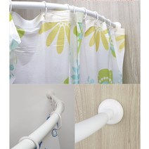 쇼핑브로)휘어지는 커브형 샤워커튼봉 욕실커튼봉 160cm / 샤워커텐 욕실커텐 화장실커튼 욕조커튼