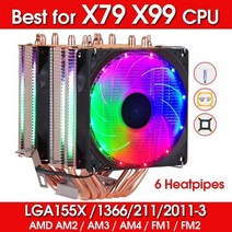 후끈후끈 방열기 캠핑난방기 히트 파이프 6 4PIN RGB PWM 초절전 난로 사무실발, Blue 2 fan