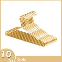 알루미늄 합금 옷 걸이 10pcs 옷걸이 Anti-slip 원활한 금속 건조 랙 옷장 주최자 의류 옷걸이코트 랙인디언행어바지걸이헹거, SCYJ-Gold-10