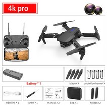 2022 새로운 E525 드론 4k HD 와이드 앵글 듀얼 카메라 1080P 와이파이 비주얼 포지셔닝 높이 Rc 따라와 Qu, 10 4K pro 1B