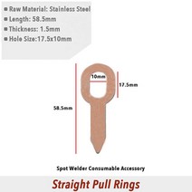 자동차 덴트 풀러 스폿 용접 스트레이트 링 바디 패널 와셔 수리 도구 10 개, 한개옵션0