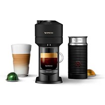 Nespresso Vertuo Next 드롱기 네스프레소 버츄오 커피 및 에스프레소 머신 에어로치노, 머신 에어로, 매트 블랙