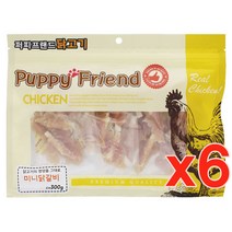 퍼피프랜드 300g 애견간식 모음 강아지간식, 6개, 미니닭갈비