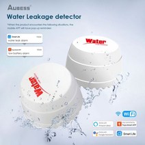 Tuya-스마트 누수 센서 와이파이 스마트 라이프 앱 원격 알림 누출 감지기 홈 보안 경보 알렉사 구글로, 04 4 pieces