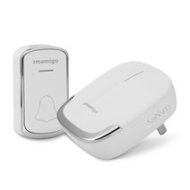 무선 응급 호출기 안심벨 차임벨 독거노인 비상벨, 4.블랙 초인종 수신 2개  버튼 1개