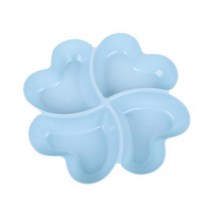 하트 모양의 과일 플래터 크리에이티브 플레이트 보관 상자 말린 과일 스낵 플레이트 분할 캔디 디저트 플레이트 컨테이너, Smallloveblue