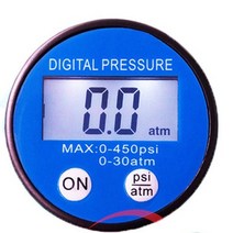 Pressure Gauges 압력 게이지 0 450 psi 디지털 배터리 압력 게이지, 450psi, 검정, 01 Black_01 450psi