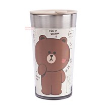 라인프렌즈 브라운 스텐 텀블러 562024