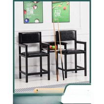 당구장 의자 2인용 테이블, 그린 화이트 레드 3명