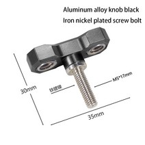 블루레이크 카메라 사진기 호환 부속 부품 M5x17mm M5 나사 식 클램핑 핸들 조절 잠금 T핸들 매직 암 용 38 14 홀 DSLR, 4.Iron Black