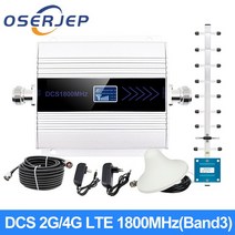 GSM 900MHz LTE UMTS 리피터 셀룰러 앰프 모바일 네트워크 부스터 2G 3G 4G + 천장/야기 안테나 키트, 02 DCS 1800MHz
