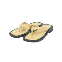 PARTIMENTO WOMEN 제작 14일 라운드 스퀘어 토 플립플랍_버터 ROUND SQUARE TOE FLIP-FLOPS_BUTTER