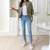 [코지23] 여자 클래식 캐주얼 스타일 하이넥 셔링 야상 자켓