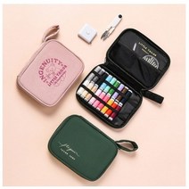 놀자리빙 프리미엄 파우치 반짇고리 세트, 핑크, 1세트