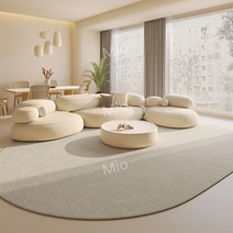 원형 카페트 라운드 인테리어 러그 카펫 거실 침실 매트 180x250cm