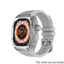 애플워치호환일체형스트랩49mm 애플 시계 밴드 울트라 49MM Diy 수정 키트 메탈 베젤 IWatch 49 모드 스테, 19 HS_01 49mm ultra