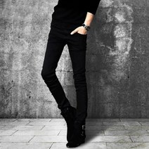 뉴타임즈 남자 슬림핏 청스키니 코팅진