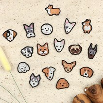 디바윤 강아지 브로치[푸들 진돗개 시바 치와와 퍼그 웰시코기 비글 비숑 시추 말티즈 슈나우저 시베리안
