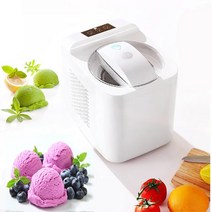 1000ml 소프트 하드 이탈리아어 아이스크림 메이커 기계 가정용 소형 완전 자동 셔벗 과일 디저트 요구르트, 01 WHITE_01 220-240V_01 미국