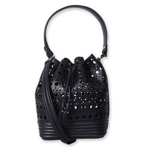 알라이아 22FW 여성 펀칭백 르소 오픈워크 토트 숄더백 블랙