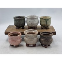 우암 국산 수제화분 콩분 소품 6종 다육 도자기화분, 1번 핑크