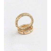 큐빅 O링 2개 세트 3.5cm 가방끈 고리 오픈형 오링 뜨개 가방 부자재 o-ring, 금색