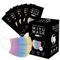 메이크잇 레인보우 마스크 개별포장 100매, 혼합색상, 2개, 50매입