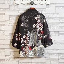 Makone 남자 여름 차이나스타일 칠부소매 트렌드 자외선차단옷 한나라의복 망토 얇은타입
