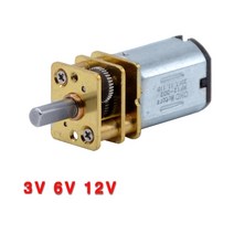 감속 기어 모터 속도조절 3V 6V 12V DC N20 미니 마이크로 메탈 기어 모터 휠 포함 15 30 50RPM 100 200R, 06 300RPM_03 12V