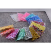 (약150ml/20g) 유리조각 네일 레진공예 난사글리터 15종, 20g, 1.화이트