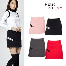 홀릭앤플레이 여성 백기모 주름 스커트 HA3WCU001R