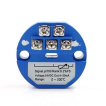 PT100타입에서 4-20mA -50-500-500-100200도 RTD 입력 출력 DC24V 열 저항 온도 송신기, 0-300 Celsius
