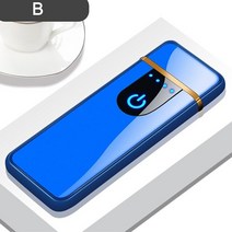 플라즈마 충전식 라이터 전기 휴대용 미니 usb 터치 방풍 액세서리 남성용 특별 선물, b